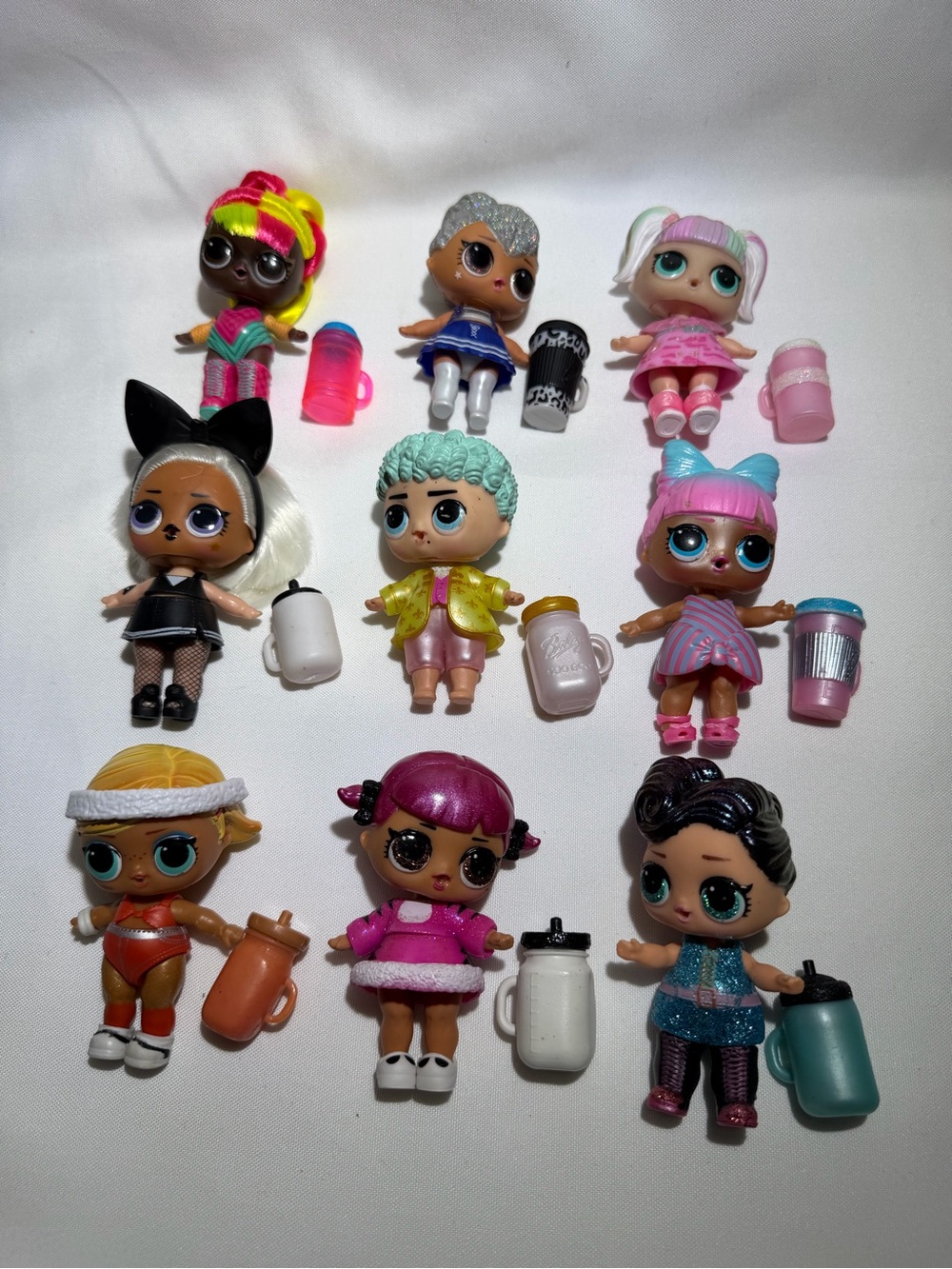 L.O.L. Surprise! Mini Doll Set with Pink, Blue, Yellow, Mint & Black Accents